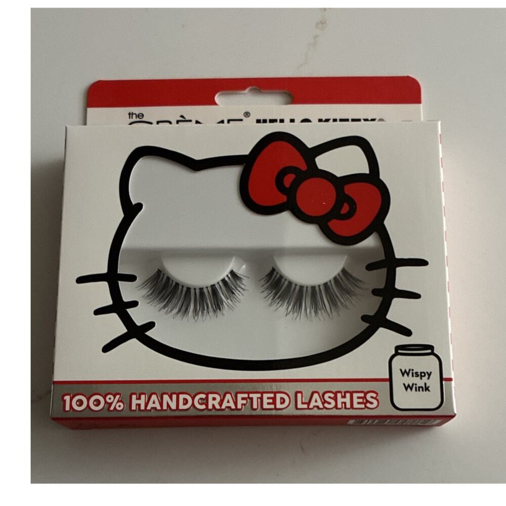 Limited EditionHello Kitty Wispy Black Strip Eyelashes Full Volume Handmade